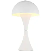 Globo Lampe de table, métal blanc, H 36,1cm, interrupteur à bascule sur le câble
