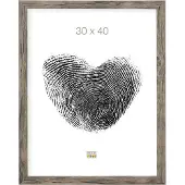 Deknudt Frames Deknudt Cadre photo en bois Premium S45R 20x25 cm gris/beige profil bloc verre clair