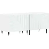 vidaXL : Meuble TV blanc en panneaux de particules
