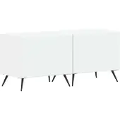 vidaXL : Meuble TV blanc en panneaux de particules
