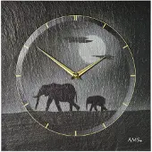 AMS Wanduhr Schiefer - 9524
