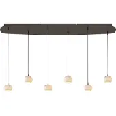 Masterlight Lampe suspendue ovale Alta Cacao à 6 lumières