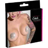 Cottelli - autocollants pour tétons avec strass (argent)