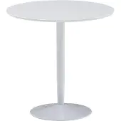 Wohnling Table de salle à manger ronde 75x75x74 cm petite table de cuisine blanc brillant |