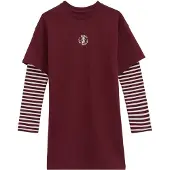 We fashion Robe lie de vin / blanc
