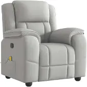 vidaXL Fauteuil de massage gris nuageux Tissu