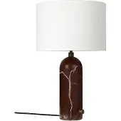 Gubi Gravity Lampe de Table Maroon marble | White Shade | Small