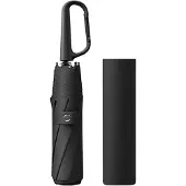 INF Parapluie Automatique avec Clip - Parapluie de Voyage Pliable Black