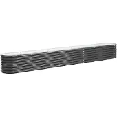 vidaXL -Pflanzer 332x40x36 cm Pulver -beschichteter Stahl -Anthrazit -Gelenk