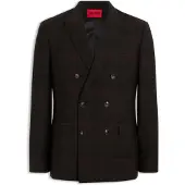 HUGO Veste Extra Slim en laine vierge à carreaux