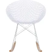 Kartell Smatrik Rocking Chair - Lot de 2 Crystal|Chrome