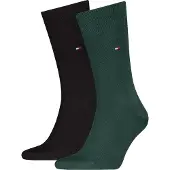 Tommy Hilfiger Classic Lot de 2 Chaussettes Vert Noir