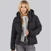 French Connection Manteau court matelassé Femme Noir