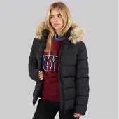 French Connection Parka courte Matelassée Femme Noir