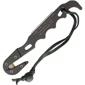 Ontario Model 1 Strap Cutter 1406 Foliage Green Aluminium, crochet de coupe, étui en nylon