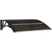 vidaXL Auvent de porte Noir 80x75 cm Polycarbonate