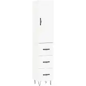 vidaXL Highboard blanc 34,5x34x180 cm Bois composite