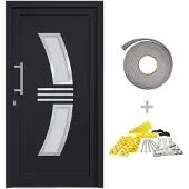 vidaXL Porte d'entrée anthracite 88x200 cm