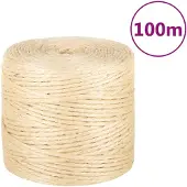 vidaXL Corde 100 % sisal 4 mm 100 m
