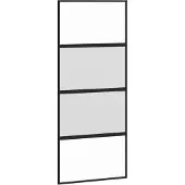 vidaXL Porte coulissante noire 90x205 cm verre trempé et aluminium
