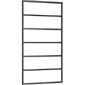vidaXL Porte coulissante verre ESG et aluminium 102x205 cm noir
