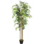 vidaXL Bambou artificiel 1095 feuilles 150 cm vert