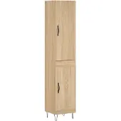 vidaXL Highboard chêne Sonoma 34,5x34x180 cm Matériau dérivé du bois