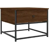 vidaXL Table basse marron imitation chêne 51x51x40 cm Bois composite