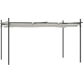 vidaXL Pergola avec toit ouvrant Crème 395x292x230 cm