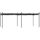 vidaXL Pergola avec toit coulissant anthracite 589x292x230 cm