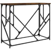 vidaXL Table console chêne fumé 100x40x80 cm bois d'ingénierie