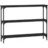 vidaXL Table console noir 100x22,5x75 cm bois d'ingénierie