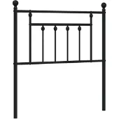 vidaXL Tête de lit de rechange en métal noir 80 cm