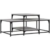 vidaXL Table basse Gris Sonoma 102x60x45 cm Bois composite