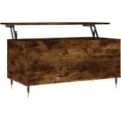 vidaXL Table basse chêne fumé 90x44,5x45 cm Bois composite