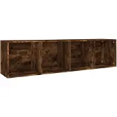 vidaXL Bibliothèque/Meuble TV Chêne fumé 36x30x143cm Bois d'ingénierie