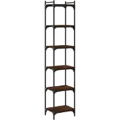 vidaXL Bibliothèque 6 niveaux chêne marron 40x30x188cm bois ingénierie