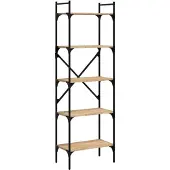 vidaXL Bibliothèque à 5 niveaux chêne sonoma 56x31,5x174 cm