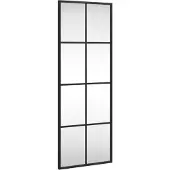 vidaXL Miroir mural noir 30x80 cm rectangulaire fer