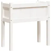 vidaXL Jardinières avec pieds blanc 70x31x70 cm bois de pin massif