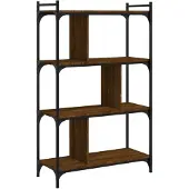 vidaXL Bibliothèque 4 niveaux chêne brun 76x32x123cm bois d'ingénierie