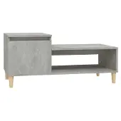 vidaXL Table basse gris béton 100x50x45 cm Bois composite