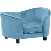vidaXL Canapé pour chien turquoise 69x49x40 cm peluche