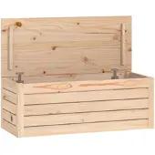 vidaXL Coffre 89x36,5x33 cm pin massif