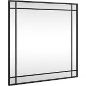 vidaXL Miroir mural noir 60x60 cm carré fer