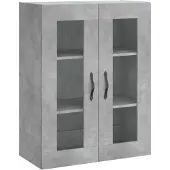 vidaXL Armoire murale gris béton 69,5x34x90 cm Bois composite