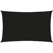 vidaXL Voile d'ombrage 160 g/m² Noir 3x5 m PEHD