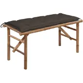 vidaXL Banc de jardin pliable avec support 118 cm bambou