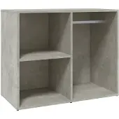 vidaXL Étagère pour coiffeuse gris béton 80x40x65 cm Bois composite