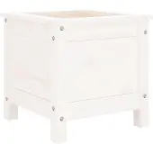 vidaXL Jardinière blanc 40x40x39 cm bois massif de pin